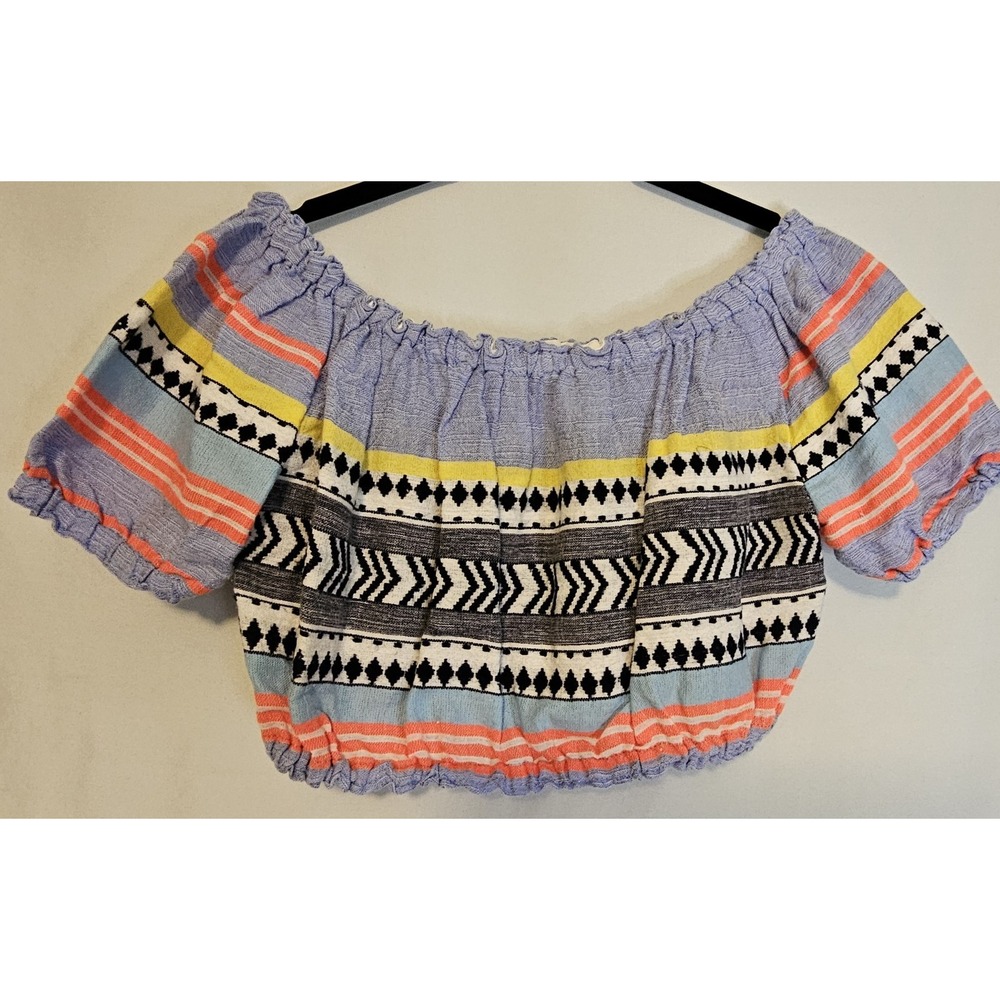 LemLem Sophia Crop Top Striped Boho  Multicolor Made In Ethiopia